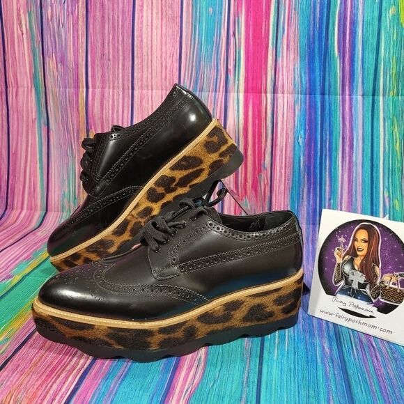 Prada Platform Shoes Leopard Brogues - Never Worn - Picture 4 of 10